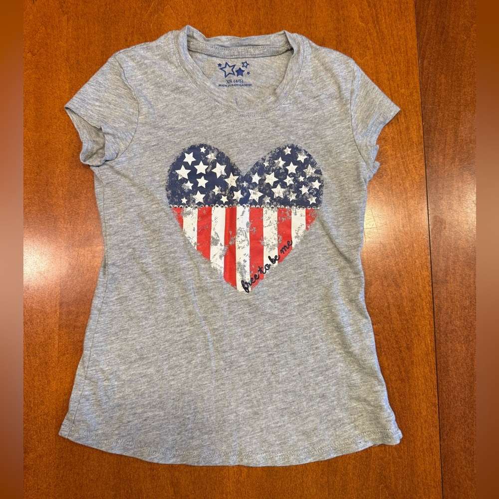 4T Rhinestone Patriotic Tee